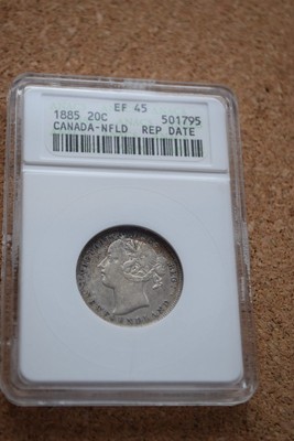 1885 NEWFOUNDLAND 20 CENTS 