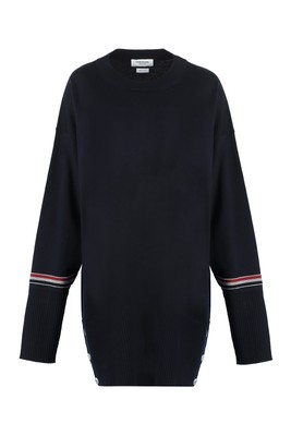 Pre-owned Thom Browne Merino Wool Sweater In Blue