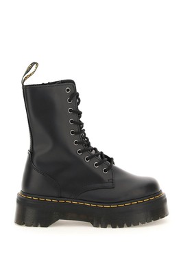 Pre-owned Dr. Martens Jadon Hi Leather Platform Boots In Black