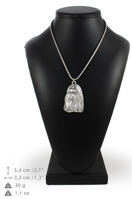 Shih Tzu Tipo 2 - Collar Con Uno Perro En Una Silberschnur Art Dog