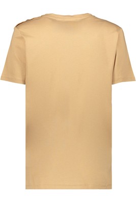 Pre-owned Balmain Logo Print T-shirt In Beige