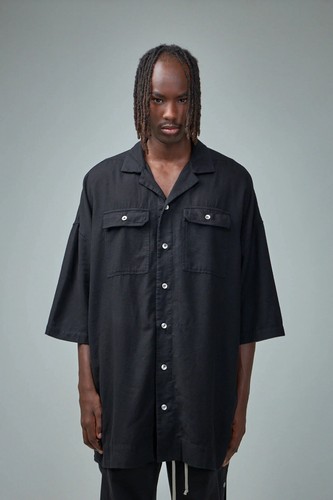 【Rick Owens】MAGNUM  ウーブン コットンシャツ Rick Owens Magnum Tommy シャツ | ブルー | FARFETCH JP