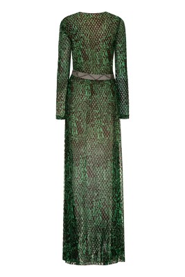 Pre-owned Missoni M  Knitted Long Dress In Green