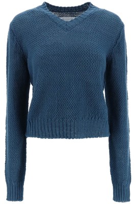 Pre-owned Maison Margiela Boucle Sweater In Blue