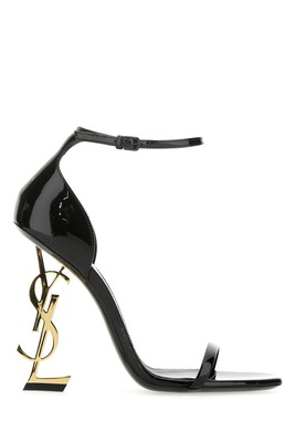 Pre-owned Saint Laurent Black Leather Opyum 110 Sandals