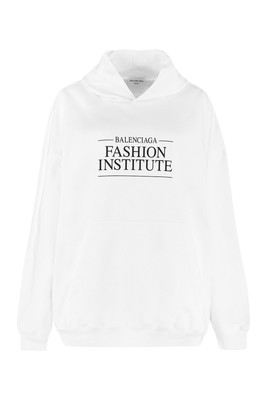 Pre-owned Balenciaga Cotton Hoodie In Bianco