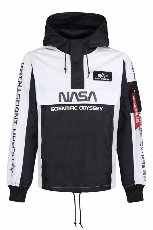 alpha industries nasa hoodie black