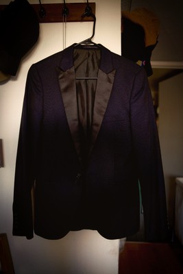 Topman blazer - blue with black collar - Slim fit - size 34