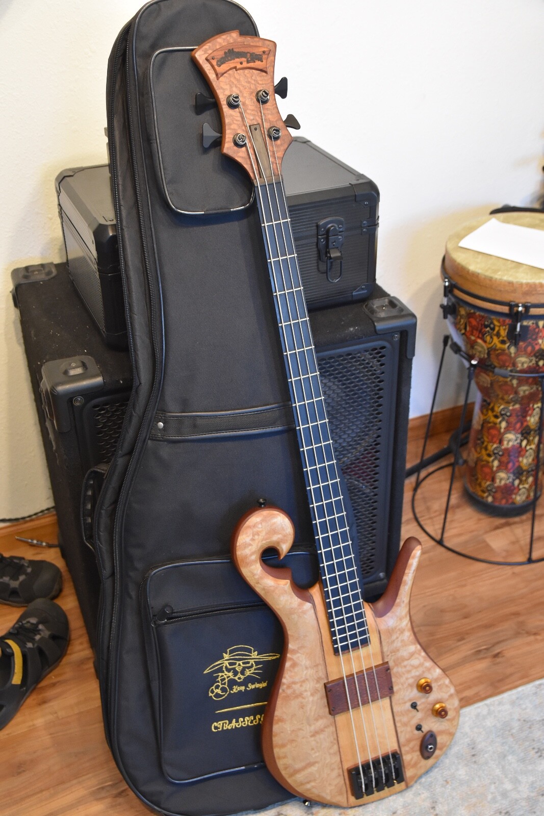 Carl Thompson 4 string Scroll Bass guitar Semi-Frills 2017