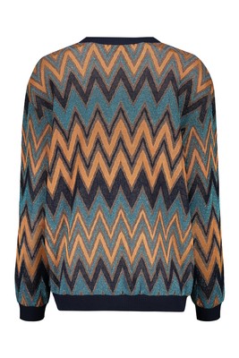 Pre-owned Missoni M  Long Sleeve Crew-neck Sweater In Blue