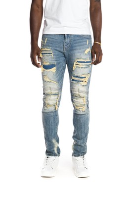 

Мужские синие модные джинсы с дымчатой посадкой Surf Engineered, Surf blue