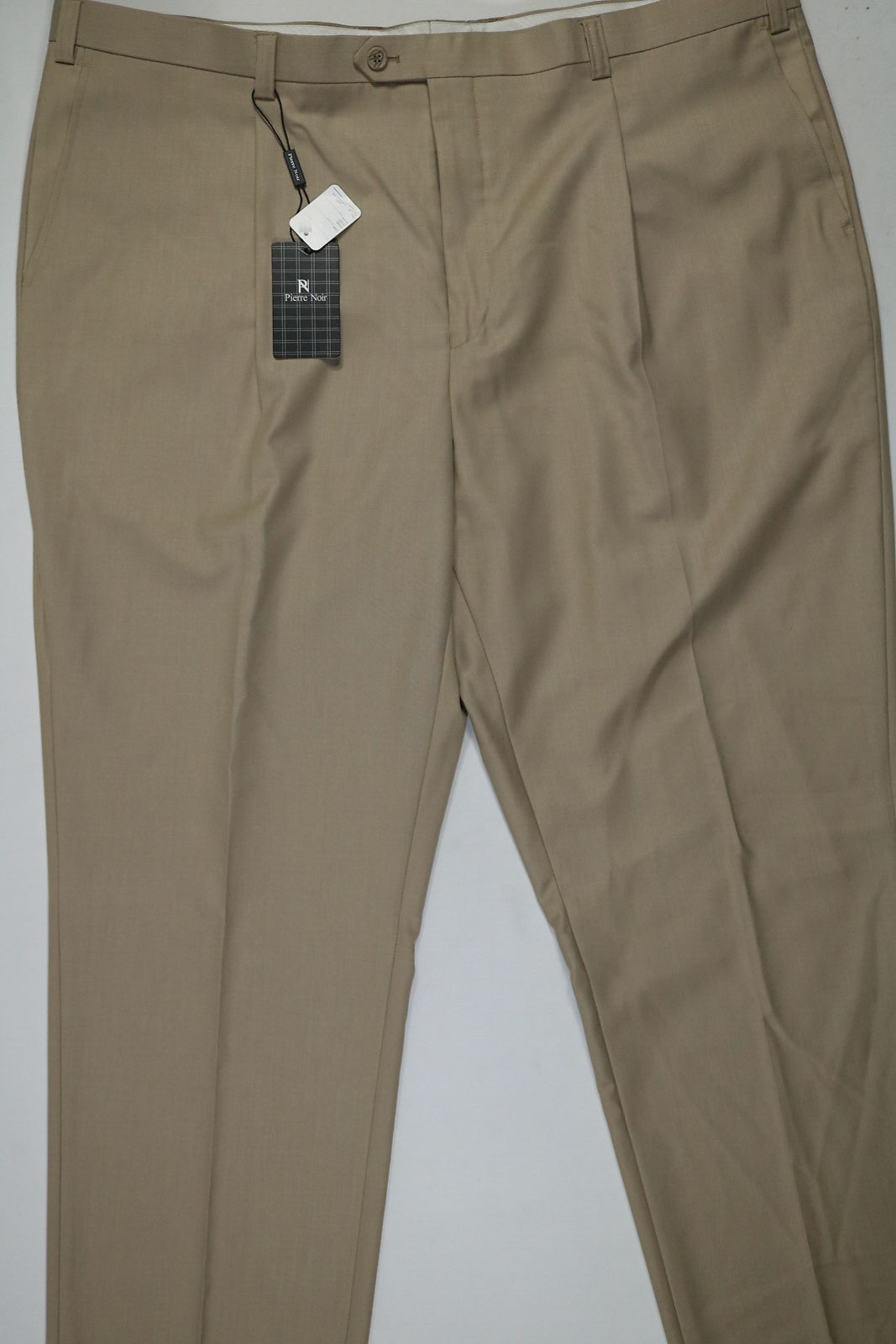 Mens Pierre Noir Tan Dress Pants 44W NEW Pleated