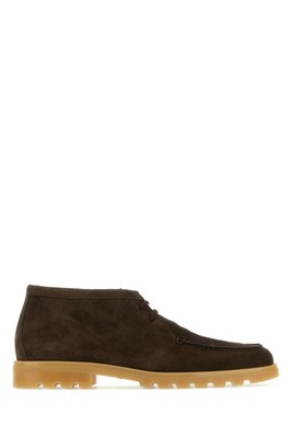 Santoni Brown Suede Desert Ankle Boots
