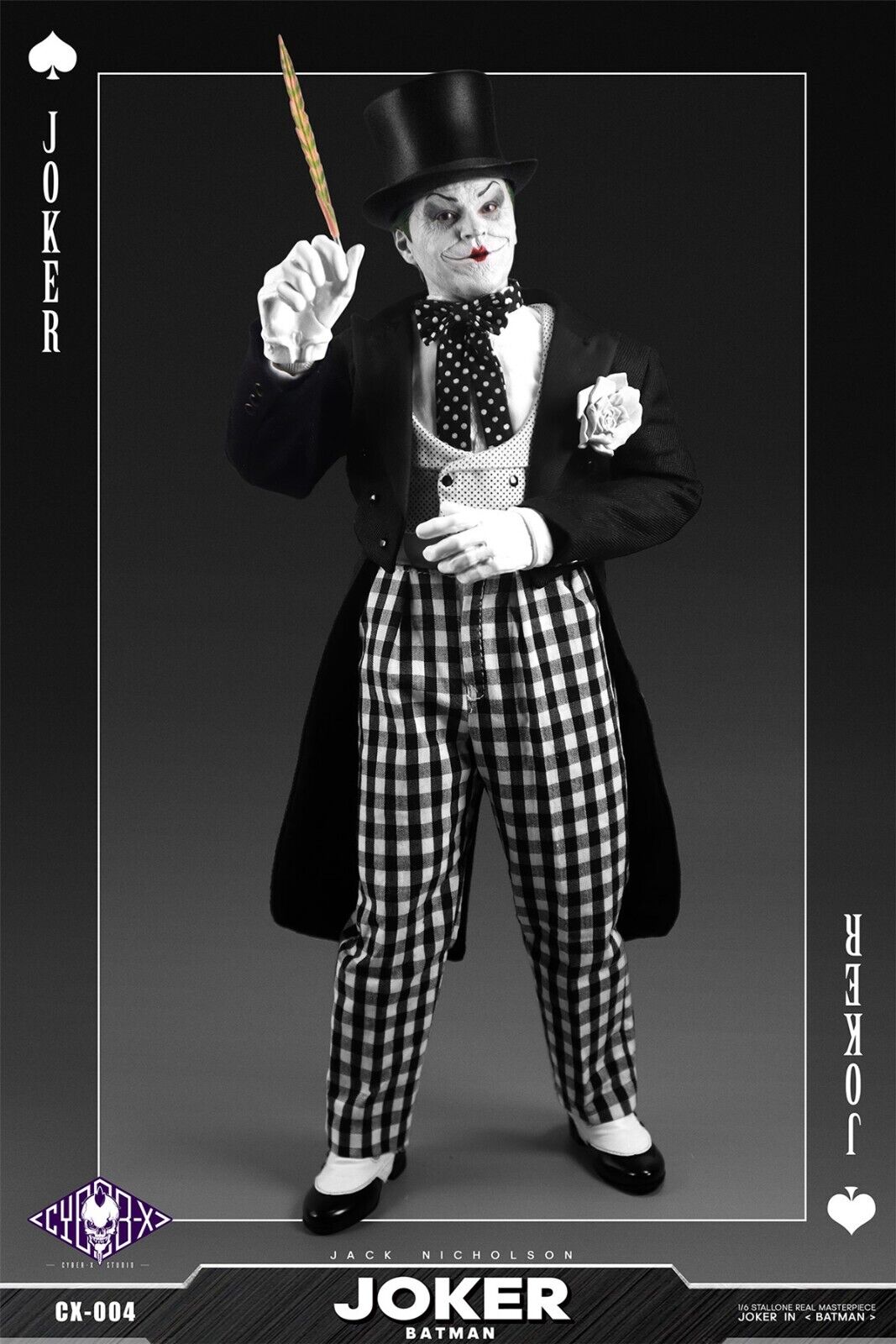 CYBER-X studio cx004 1/6 Black Suit Joker 1989 Jack Nicholson Action Figure CYBER-X studio cx004 1/6 Black Suit Joker 1989 Jack Nicholson Action Figure