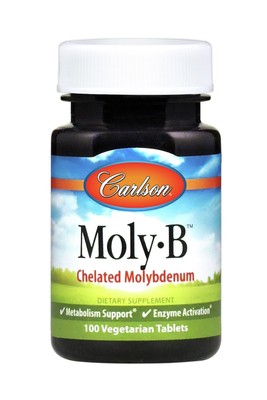 Carlson Laboratories Moly B (молибден) 500 мкг 100 таблеток