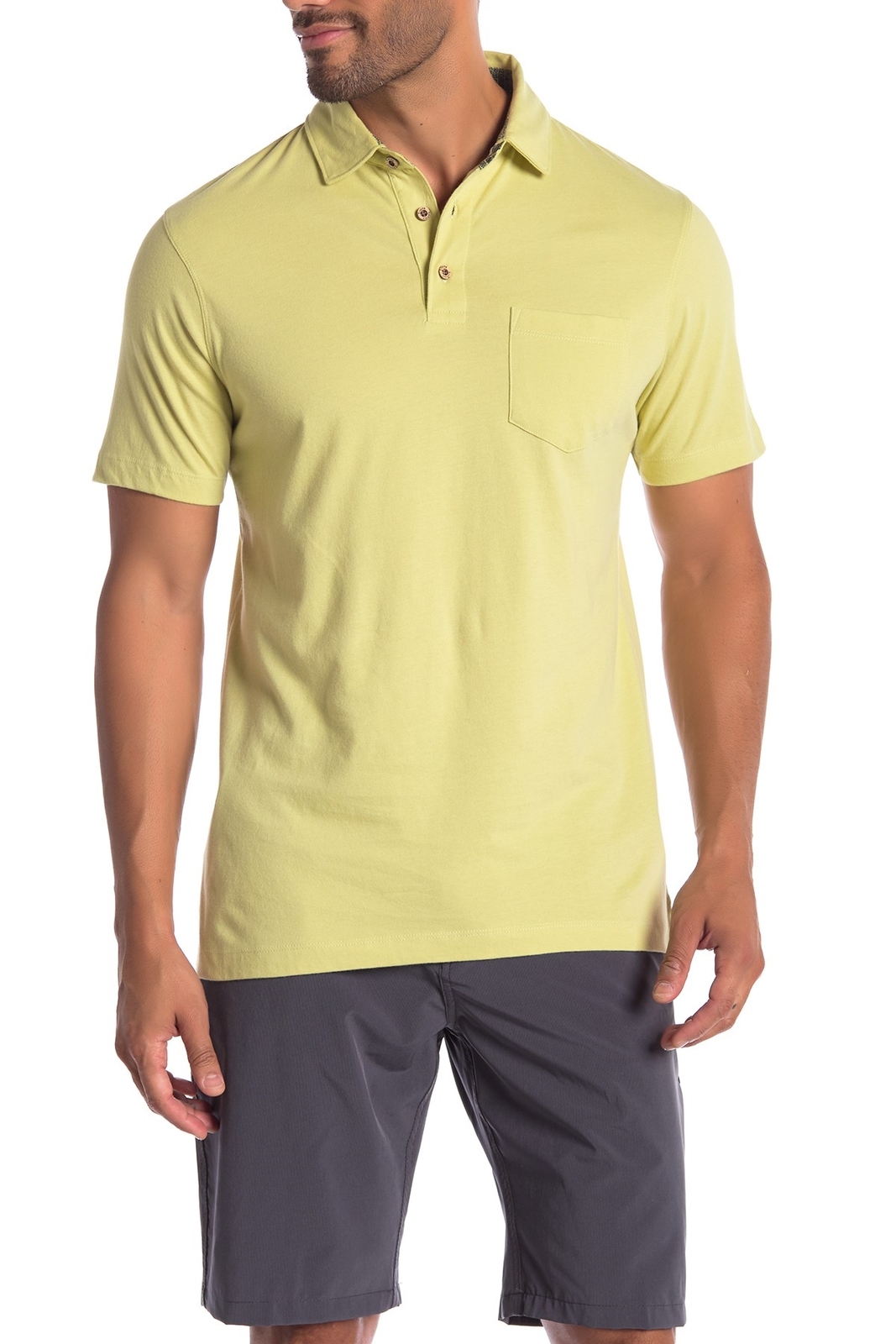 Tailor Vintage 153890 Men's Short Sleeve Jersey Polo Spread Collar Pale Green S
