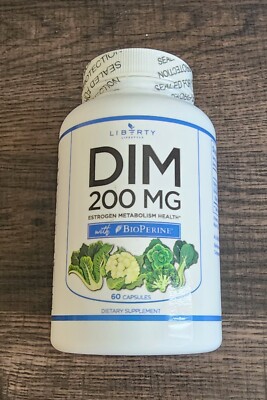DIM 200 Mg Liberty Estrogen Metabolism Health 60 Capsules Exp 12/2025