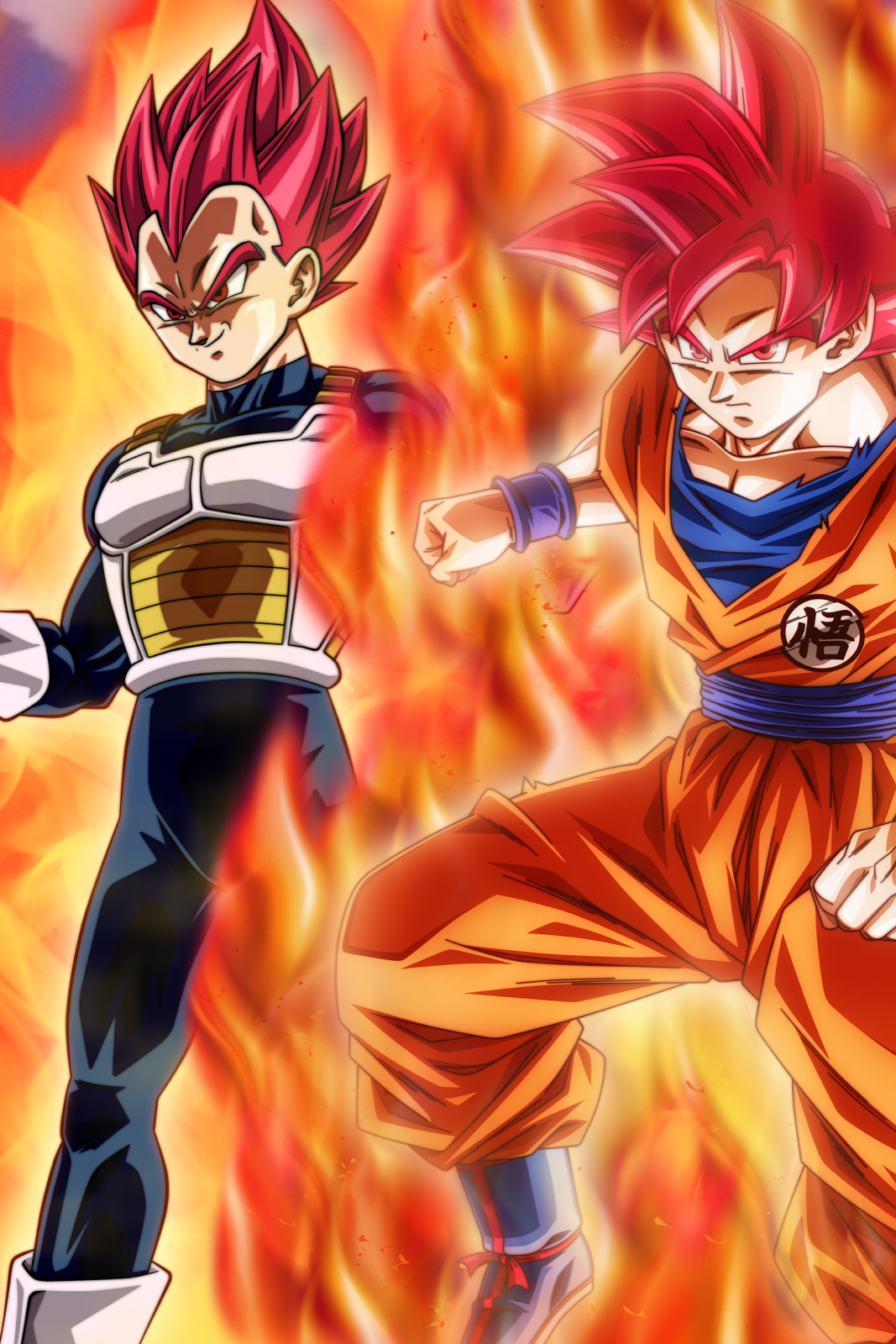 Dragon Ball Z Poster Goku SSJ3 and Vegeta SSJ2 12in x 18in Free Shipping