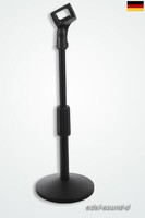 Studio Mikrofonständer Rundsockel +Klemme Galgen Stativ Mikro Stand Tisch