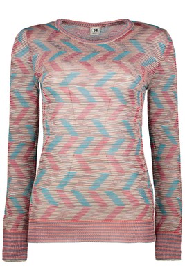 Pre-owned Missoni M  Long Sleeve Crew-neck Sweater In Beige