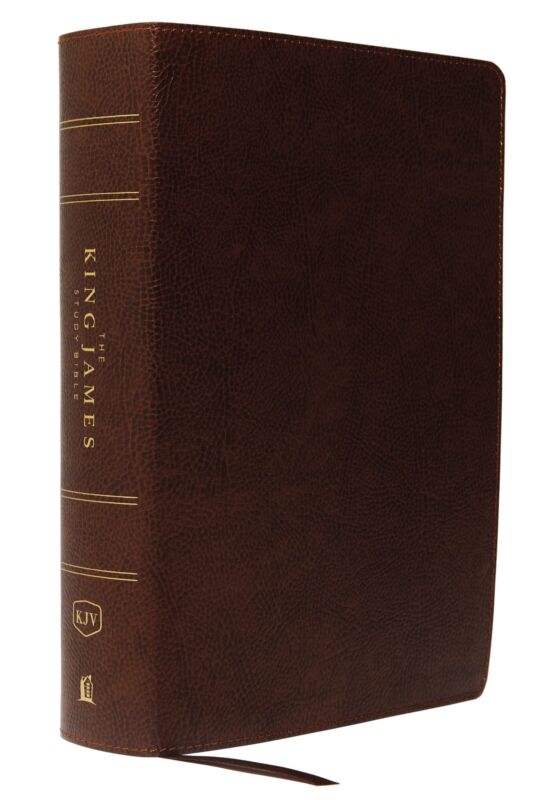 Kjv, The King James Study Bible, Bonded Leather, Brown, Red Letter, Full-color,