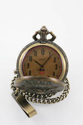Relic Por Fossil Reloj de Bolsillo Envejecido Mate Inoxidable Oro Cobre Batería