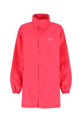 Pre-owned Balenciaga Fluo Pink Polyester Oversize Raincoat