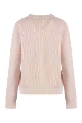 Pre-owned Maison Kitsuné Crew-neck Wool Sweater In Pink