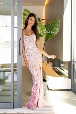 Pre-owned Primavera Couture Primavera 4147 Evening Dress Lowest Price Guarantee Authentic In Blue