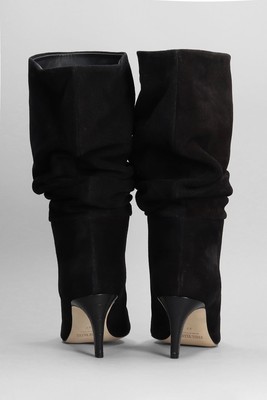 Pre-owned Paris Texas High Heels Ankle Boots In Black Suede