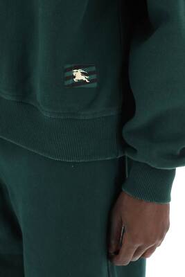 Pre-owned Burberry Sweatshirt Crew Neck Oversize 8081222 Green Sz.l B8636