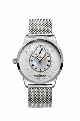 Pre-owned Zeppelin Viktoria Luise Ladies Swiss Watch 35mm 5atm Wr Mesh Bracelet 7335m-1
