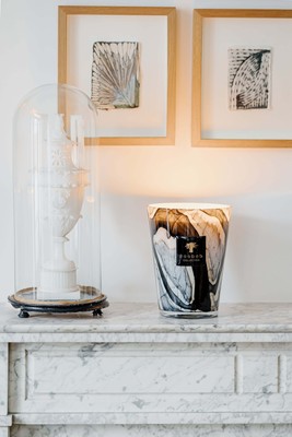 Pre-owned Baobab Collection - Candle Stones Marble - Leather - Tuberose - Berries - Max16