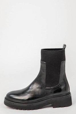 Pre-owned Homers Women's Mid Calf Boot In Black