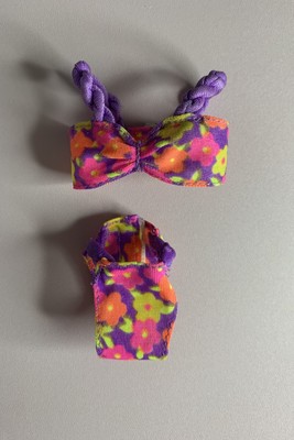 Vintage *Barbie* Floral Neon Bikini Swimsuit, 80's
