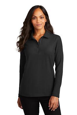 Port Authority Womens Long Sleeve Polo Shirt 3-button reverse placket L500LS