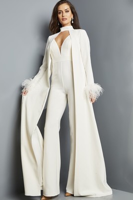 Pre-owned Jovani 09479 Evening Dress Lowest Price Guarantee Authentic In Ivory