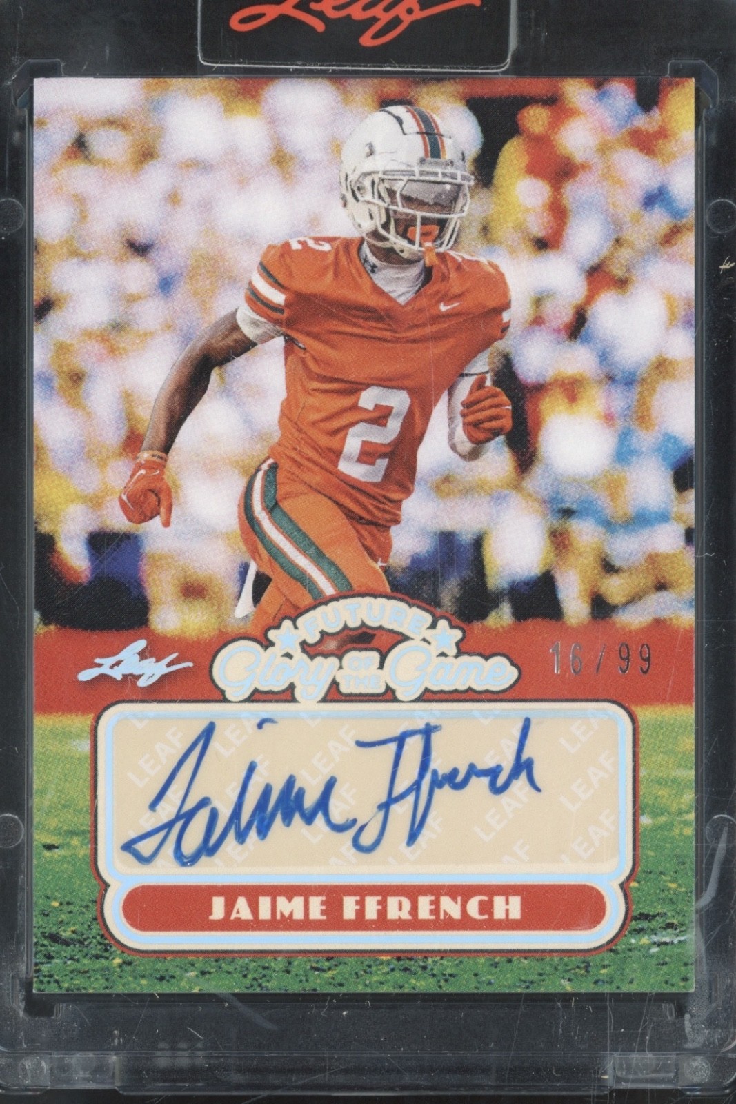 2025 Leaf Future Glory Of The Game Silver Jaime Ffrrench Auto RC Rookie 16/99