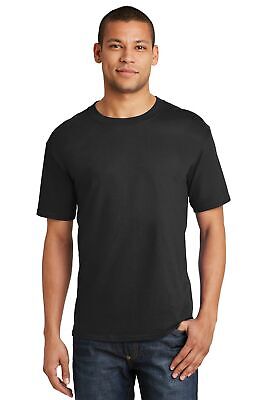 Pack Of 5 Hanes 5180 Mens Short Sleeve Beefy 100% Cotton Casual T-Shirt
