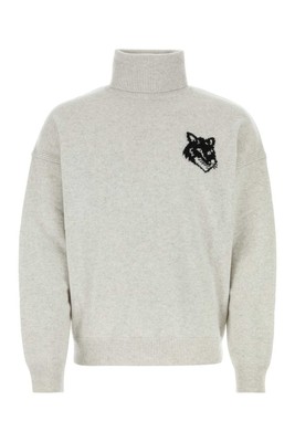 Pre-owned Maison Kitsuné Light Grey Wool Sweater In Light Grey Melange