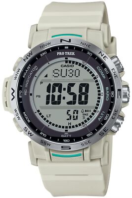 Pre-owned Casio Pro Trek Prw-35-7jf Men Watch Climber Triple Sensor Digital Solar Atomic