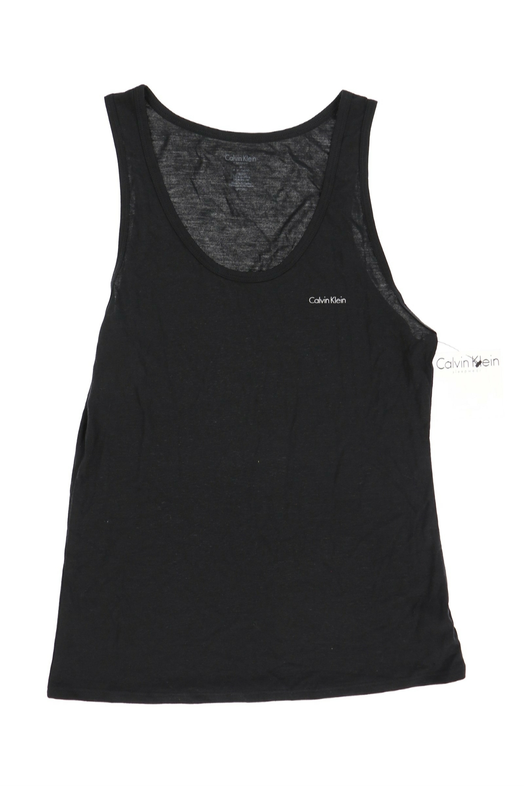 Calvin Klein 242523 Womens Sleeveless Tank Top Solid Black Size Medium