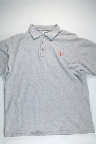 Mens Cotton Deluxe Texas Gray Polo Size L Large EUC