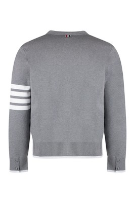 Pre-owned Thom Browne Cotton Cardigan In Gray