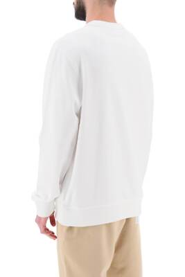 Pre-owned Burberry Sweatshirt A Crew Neckraynercavaliere 8072758 White Sz.l A1464