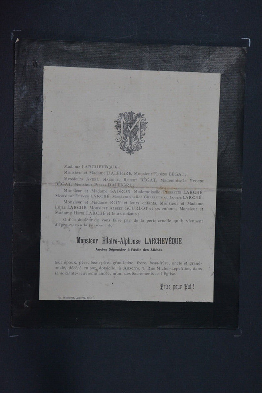 Hilaire-Alphonse LarchevêQue, 1864-1932, Auxerre, Yonne