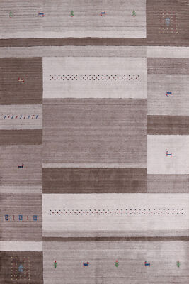 Unique Vibrant Bedroom Rug Handmade Gabbeh Carpet 5x8 ft