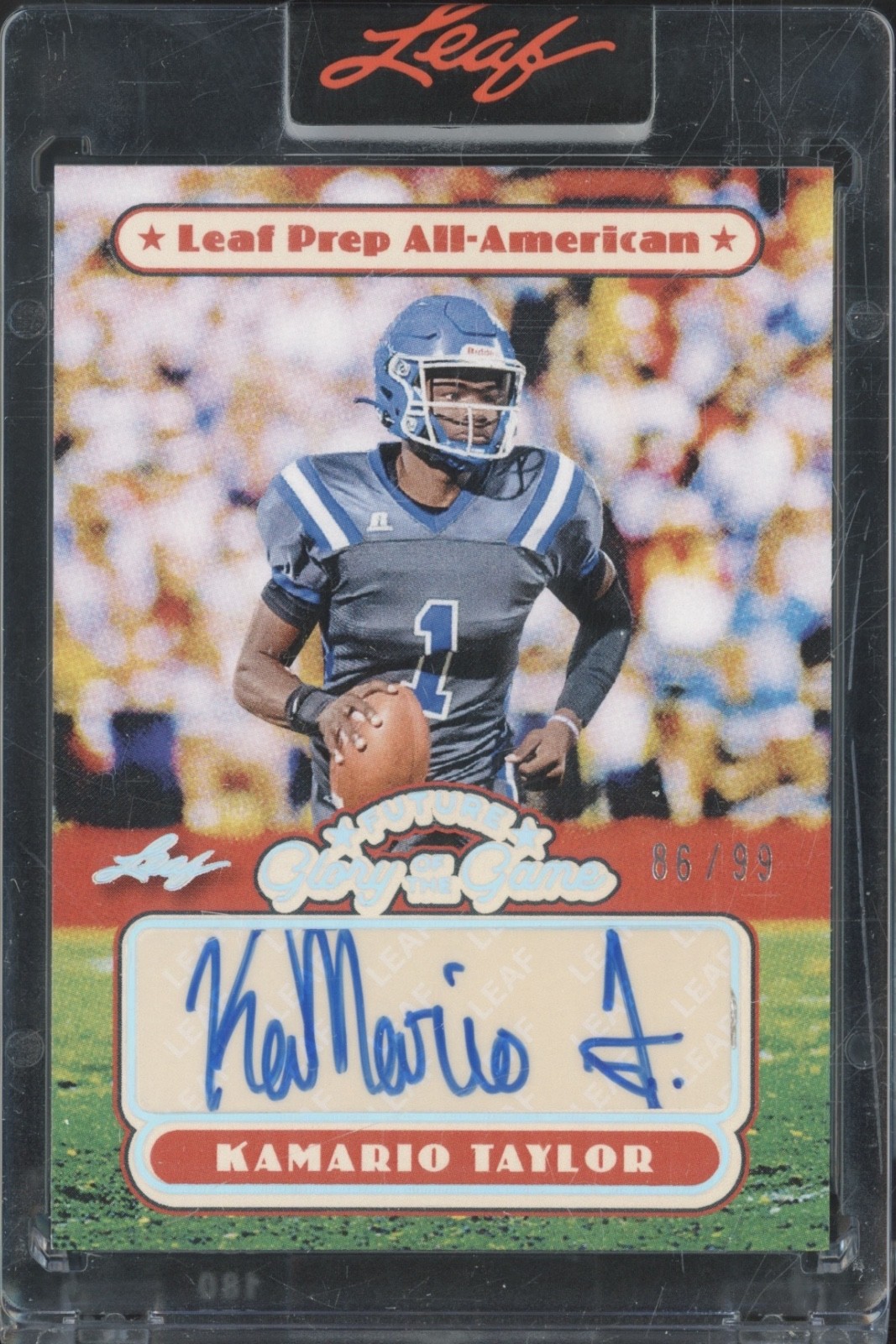 2025 Leaf Future Glory Of The Game Silver Kamario Taylor Auto RC 86/99