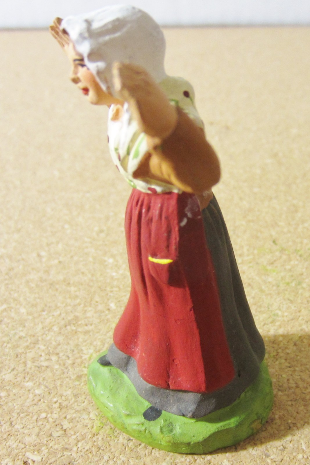 Carbonel French Nativity santon #2 ravie - woman in awe