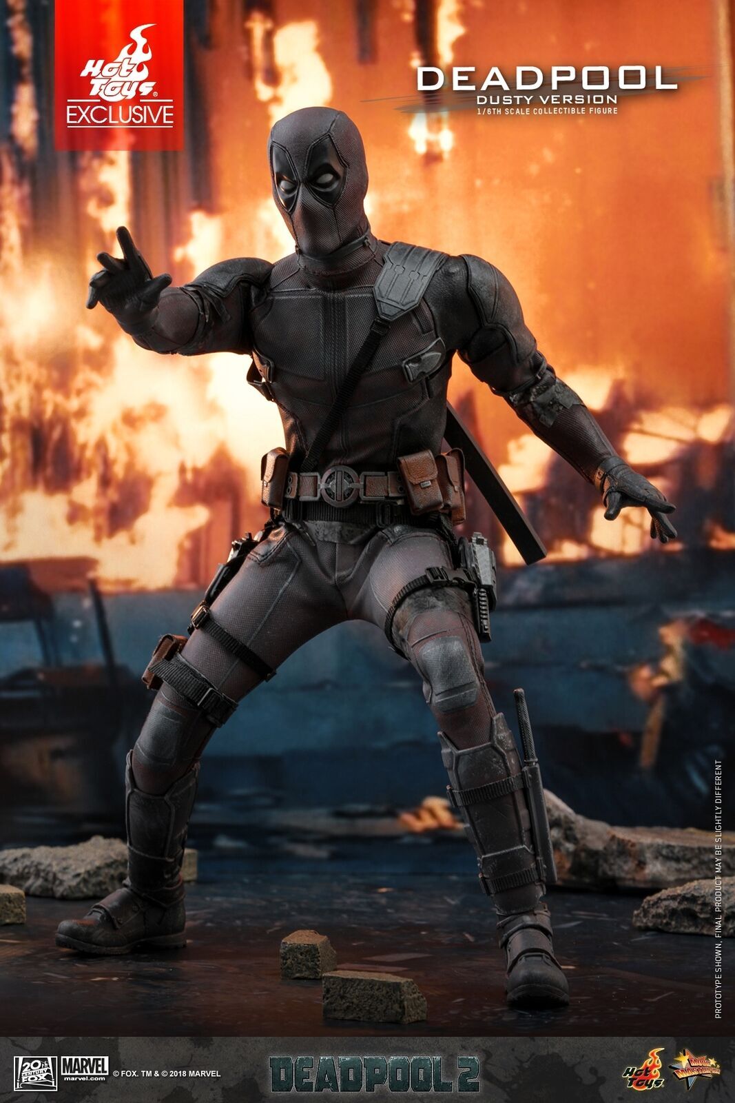 New Hot Toys MMS505 Deadpool 2 Dusty Version 1/6 Action Figure